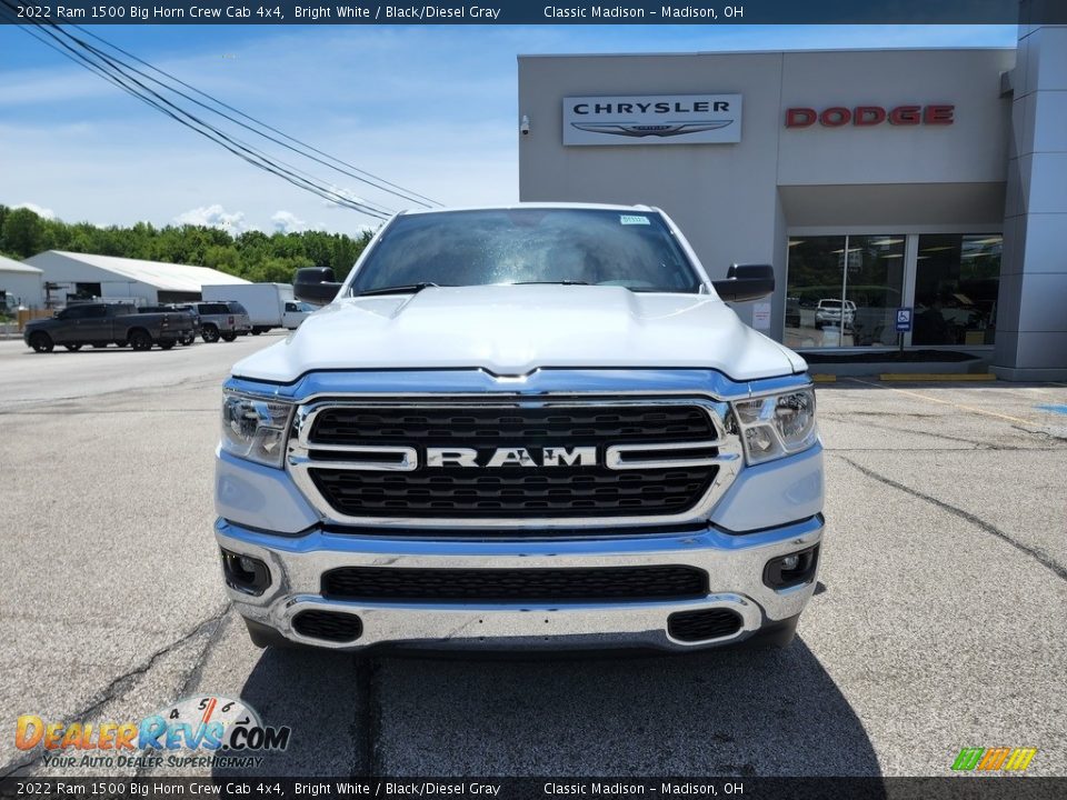 2022 Ram 1500 Big Horn Crew Cab 4x4 Bright White / Black/Diesel Gray Photo #7