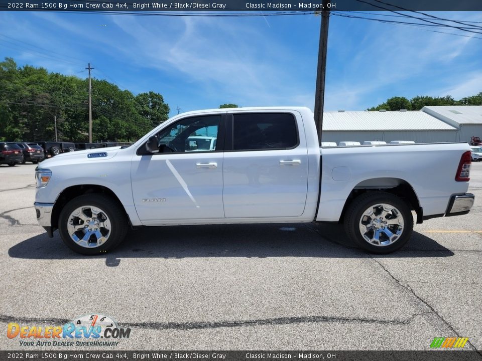 2022 Ram 1500 Big Horn Crew Cab 4x4 Bright White / Black/Diesel Gray Photo #8