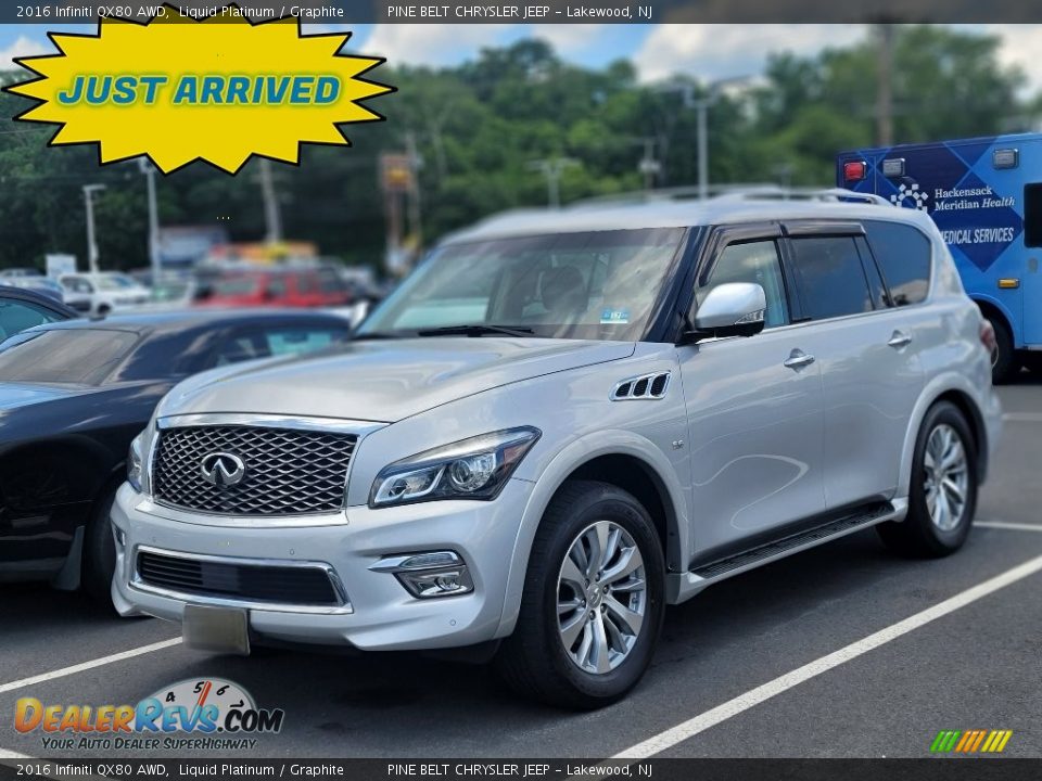 2016 Infiniti QX80 AWD Liquid Platinum / Graphite Photo #1