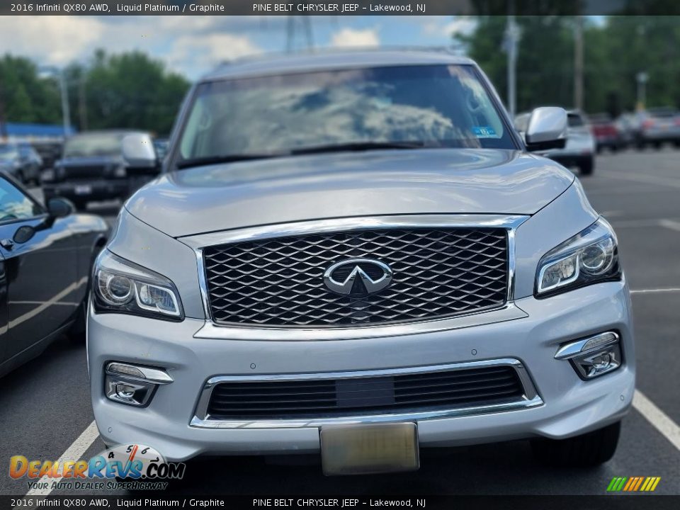 2016 Infiniti QX80 AWD Liquid Platinum / Graphite Photo #2