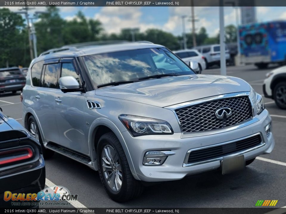 2016 Infiniti QX80 AWD Liquid Platinum / Graphite Photo #3