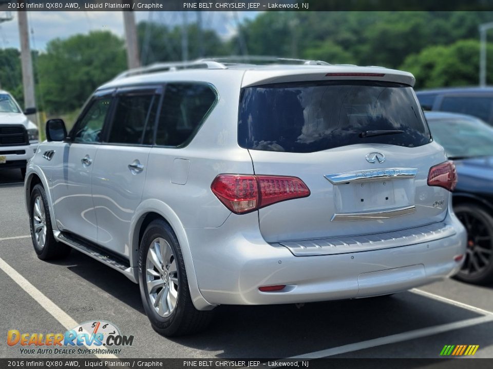 2016 Infiniti QX80 AWD Liquid Platinum / Graphite Photo #8