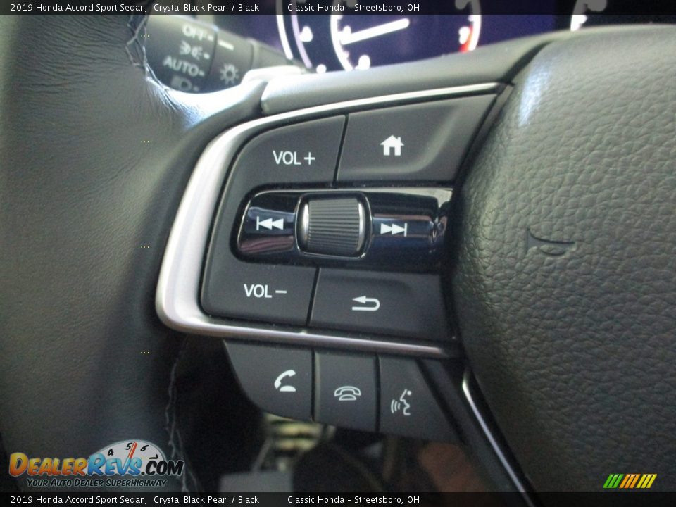 2019 Honda Accord Sport Sedan Crystal Black Pearl / Black Photo #34