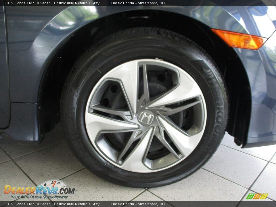 2019 Honda Civic LX Sedan Cosmic Blue Metallic / Gray Photo #5