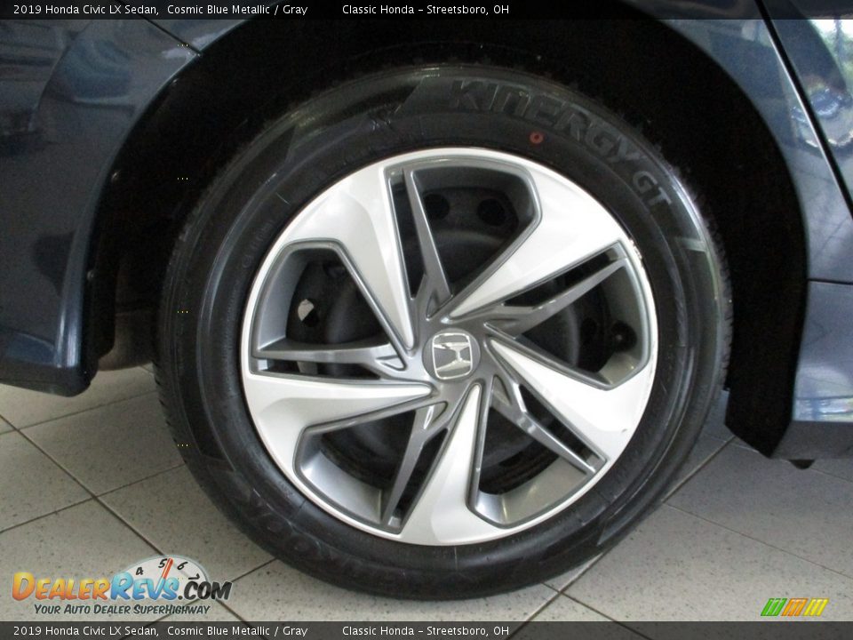2019 Honda Civic LX Sedan Cosmic Blue Metallic / Gray Photo #6