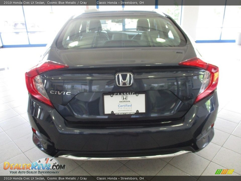 2019 Honda Civic LX Sedan Cosmic Blue Metallic / Gray Photo #8