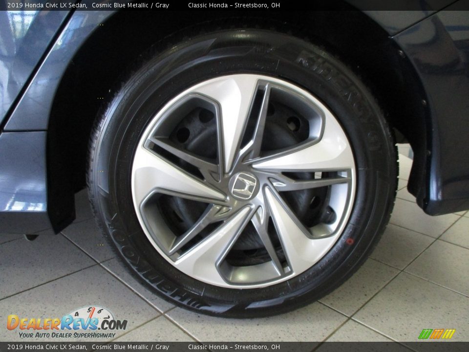 2019 Honda Civic LX Sedan Cosmic Blue Metallic / Gray Photo #11