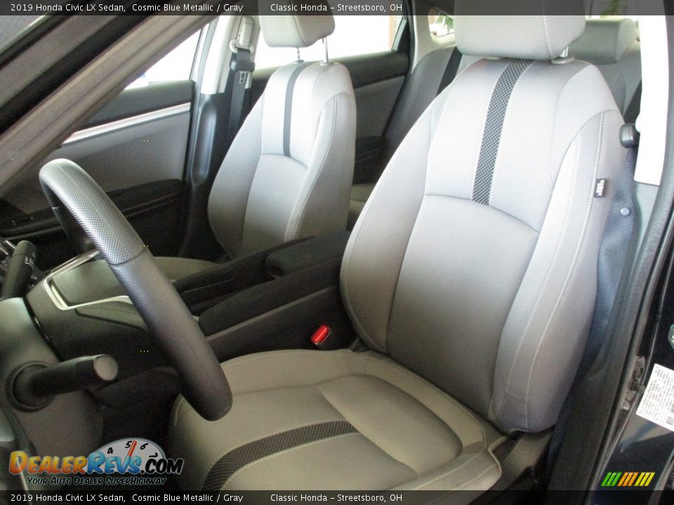 2019 Honda Civic LX Sedan Cosmic Blue Metallic / Gray Photo #13