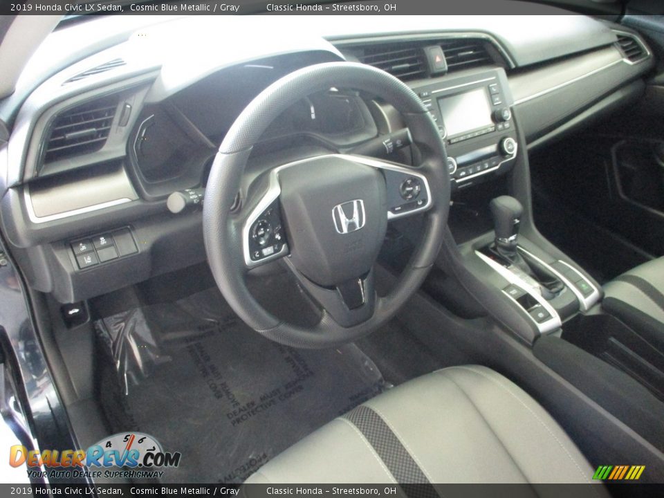 2019 Honda Civic LX Sedan Cosmic Blue Metallic / Gray Photo #14