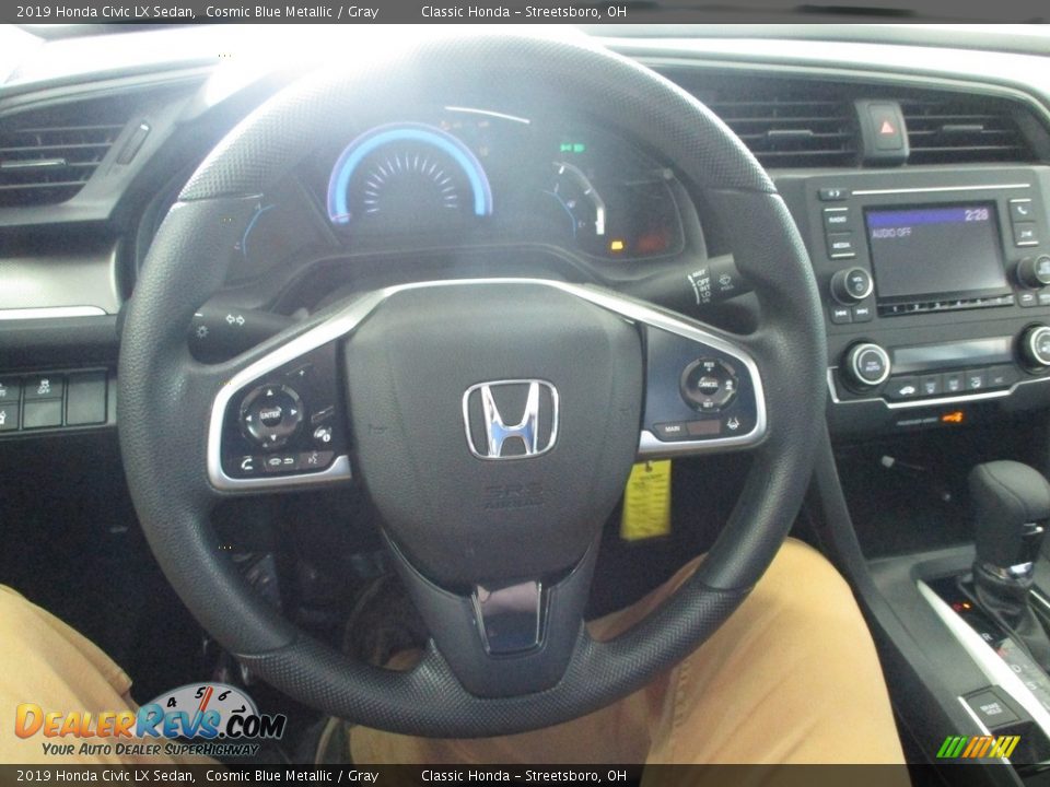2019 Honda Civic LX Sedan Cosmic Blue Metallic / Gray Photo #15