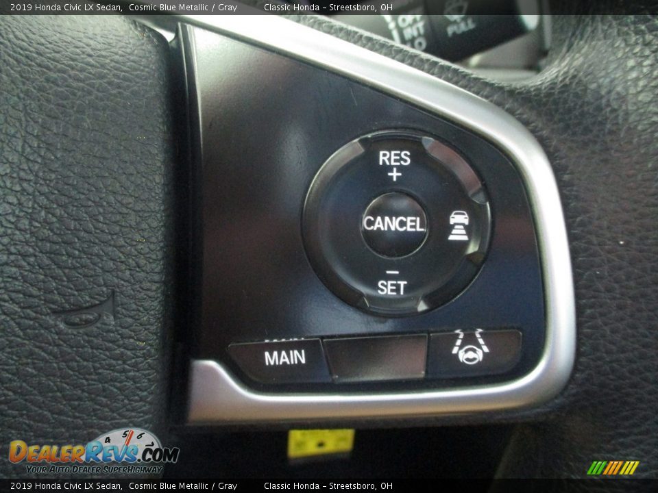2019 Honda Civic LX Sedan Cosmic Blue Metallic / Gray Photo #21