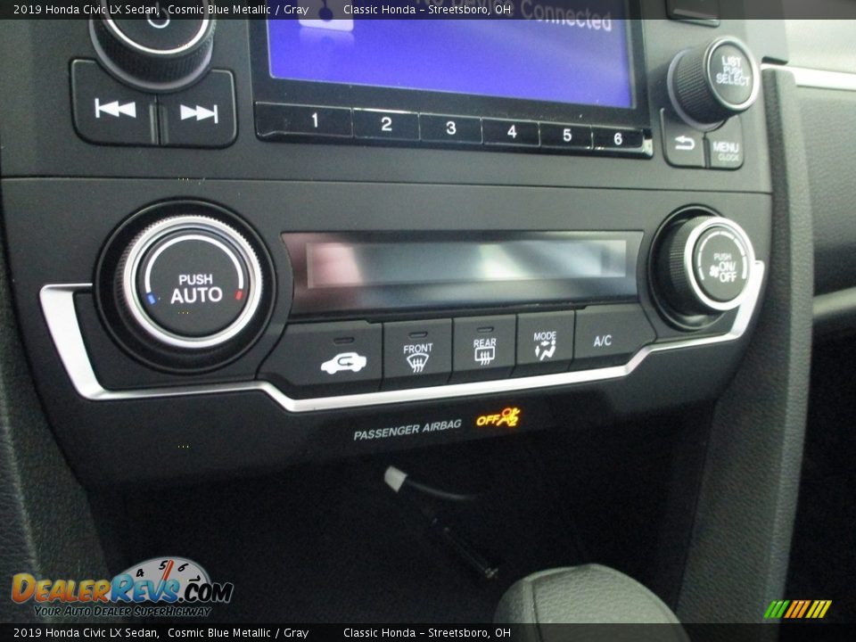 2019 Honda Civic LX Sedan Cosmic Blue Metallic / Gray Photo #26