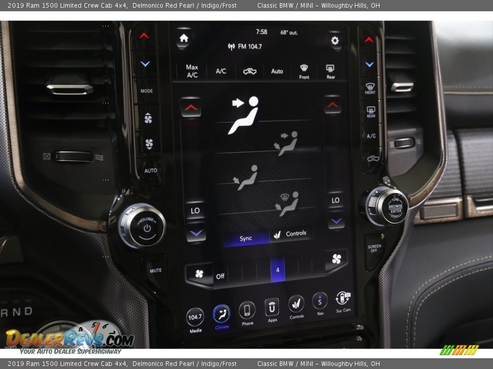 2019 Ram 1500 Limited Crew Cab 4x4 Delmonico Red Pearl / Indigo/Frost Photo #12