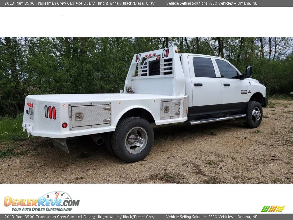 2013 Ram 3500 Tradesman Crew Cab 4x4 Dually Bright White / Black/Diesel Gray Photo #3