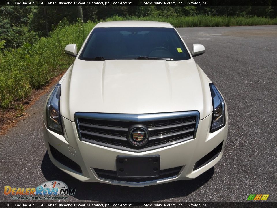 2013 Cadillac ATS 2.5L White Diamond Tricoat / Caramel/Jet Black Accents Photo #4