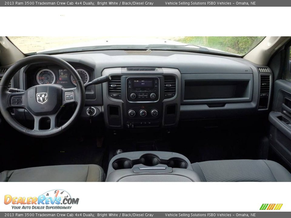 2013 Ram 3500 Tradesman Crew Cab 4x4 Dually Bright White / Black/Diesel Gray Photo #5