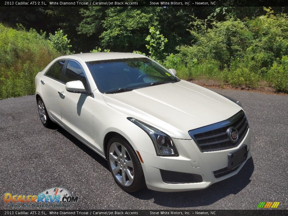 2013 Cadillac ATS 2.5L White Diamond Tricoat / Caramel/Jet Black Accents Photo #5