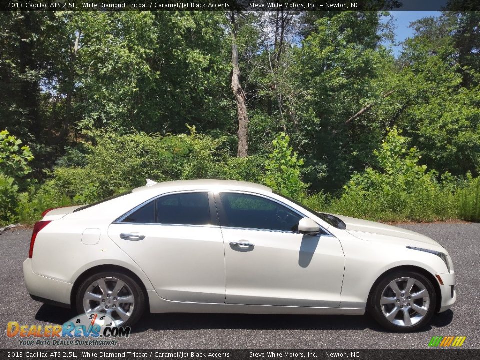 2013 Cadillac ATS 2.5L White Diamond Tricoat / Caramel/Jet Black Accents Photo #6