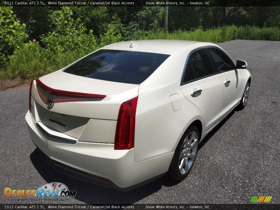 2013 Cadillac ATS 2.5L White Diamond Tricoat / Caramel/Jet Black Accents Photo #7