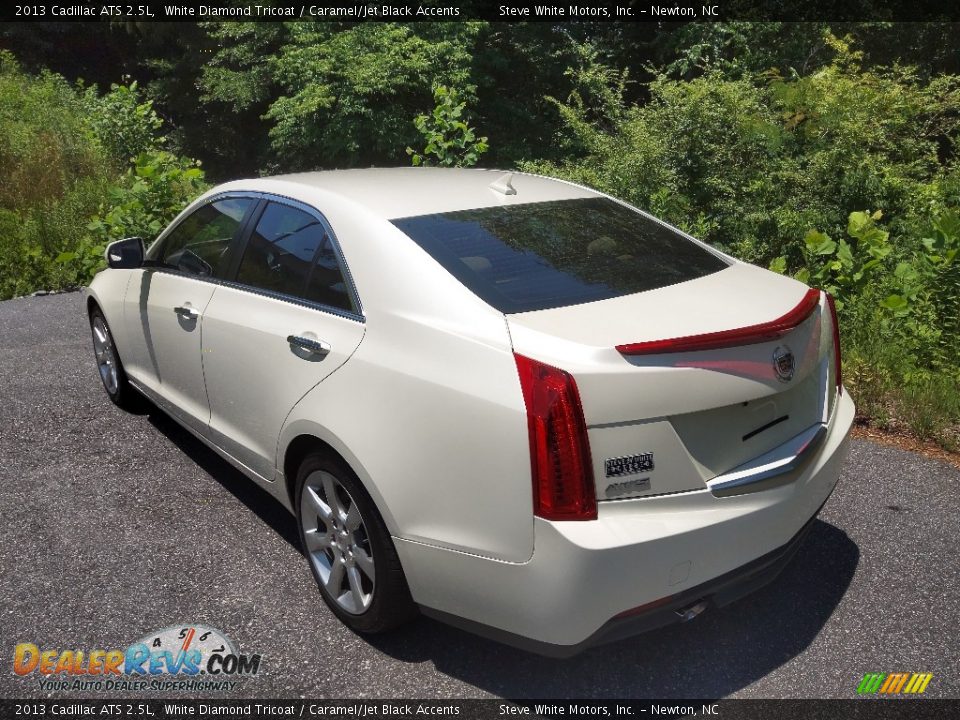 2013 Cadillac ATS 2.5L White Diamond Tricoat / Caramel/Jet Black Accents Photo #9