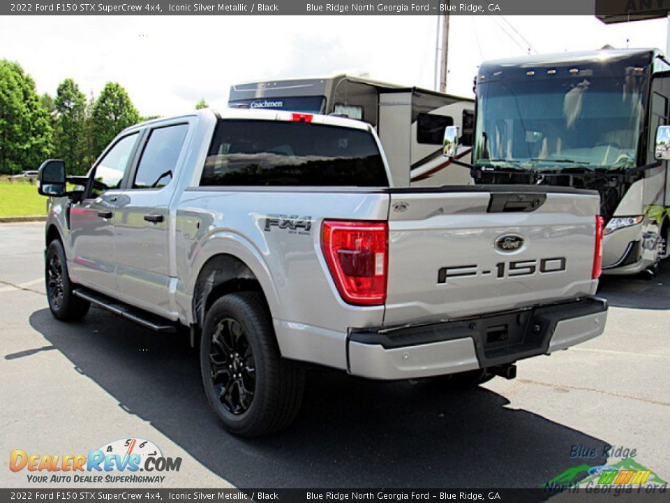 2022 Ford F150 STX SuperCrew 4x4 Iconic Silver Metallic / Black Photo #3