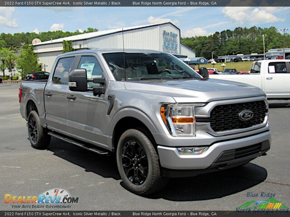 2022 Ford F150 STX SuperCrew 4x4 Iconic Silver Metallic / Black Photo #7