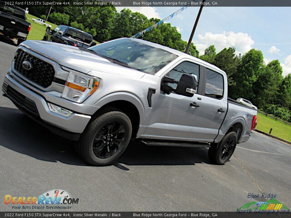 2022 Ford F150 STX SuperCrew 4x4 Iconic Silver Metallic / Black Photo #28