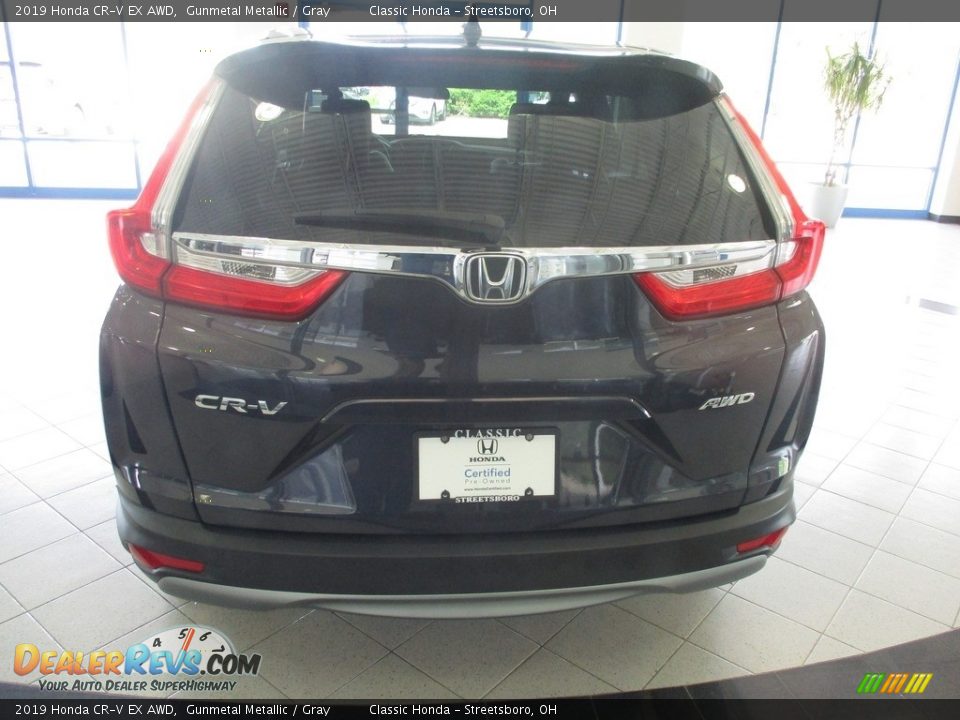 2019 Honda CR-V EX AWD Gunmetal Metallic / Gray Photo #8