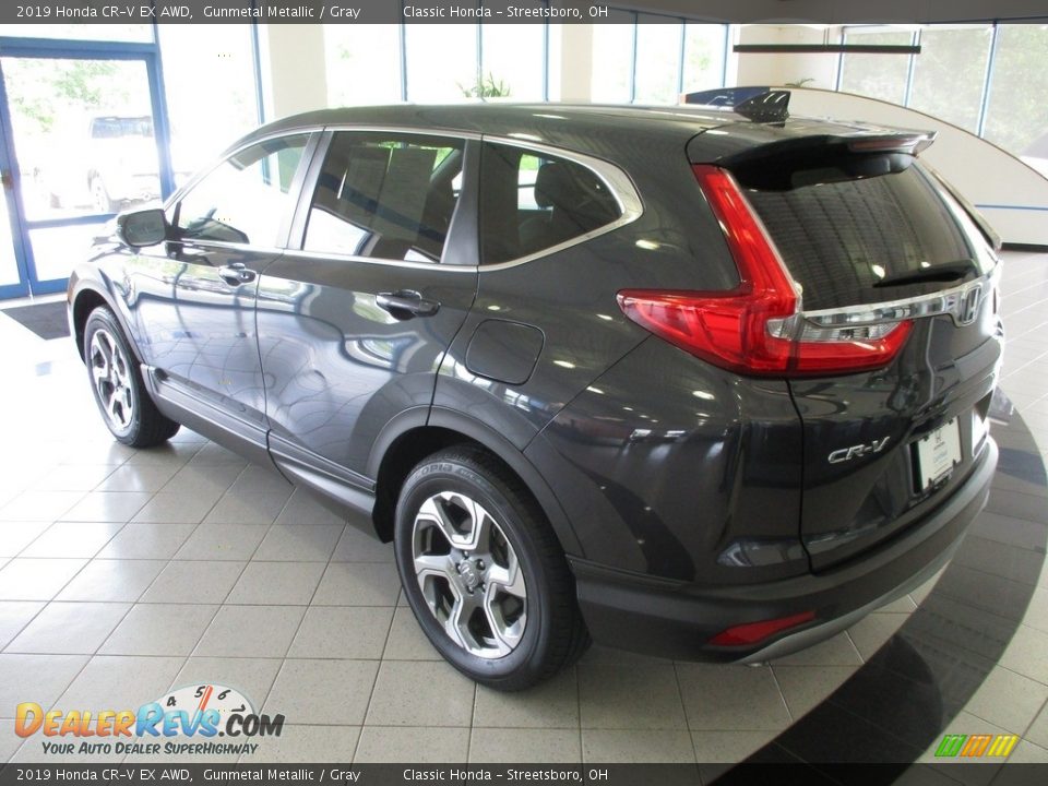 2019 Honda CR-V EX AWD Gunmetal Metallic / Gray Photo #9