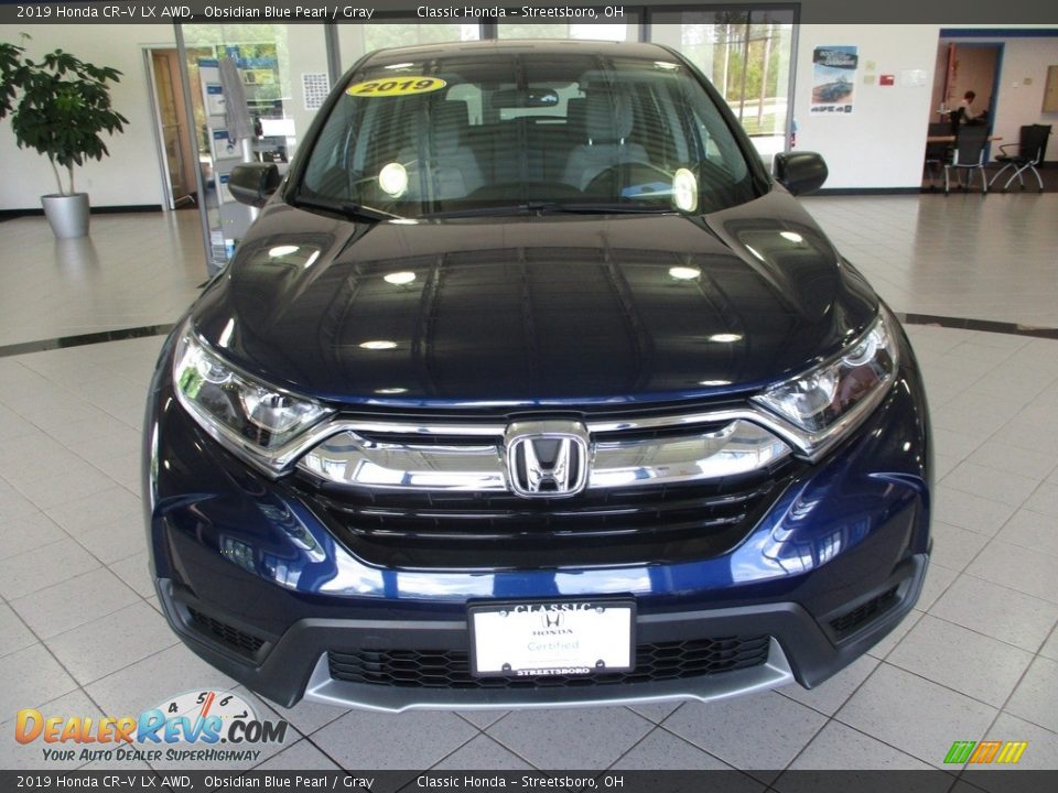 2019 Honda CR-V LX AWD Obsidian Blue Pearl / Gray Photo #2