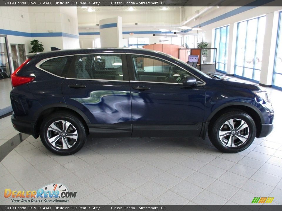 2019 Honda CR-V LX AWD Obsidian Blue Pearl / Gray Photo #4