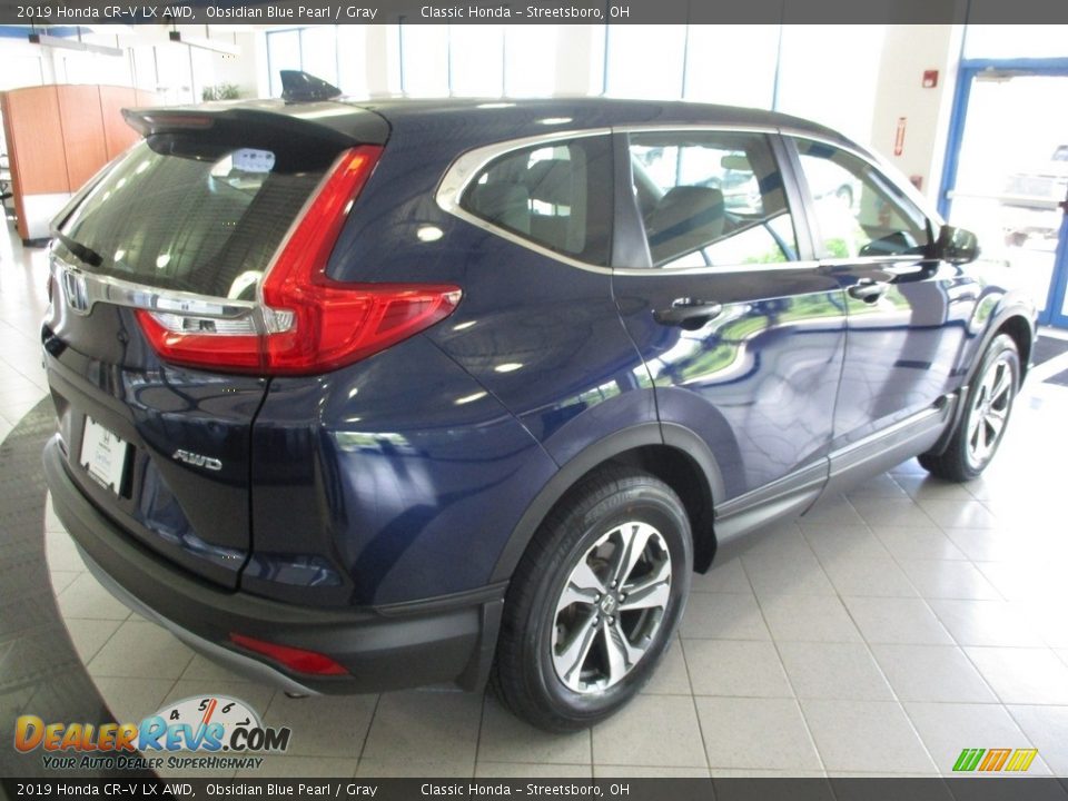 2019 Honda CR-V LX AWD Obsidian Blue Pearl / Gray Photo #7