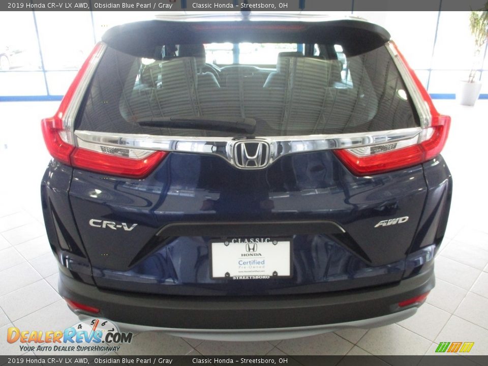 2019 Honda CR-V LX AWD Obsidian Blue Pearl / Gray Photo #8