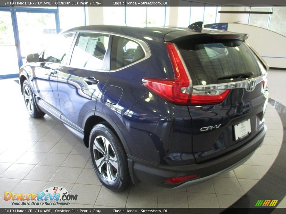 2019 Honda CR-V LX AWD Obsidian Blue Pearl / Gray Photo #9