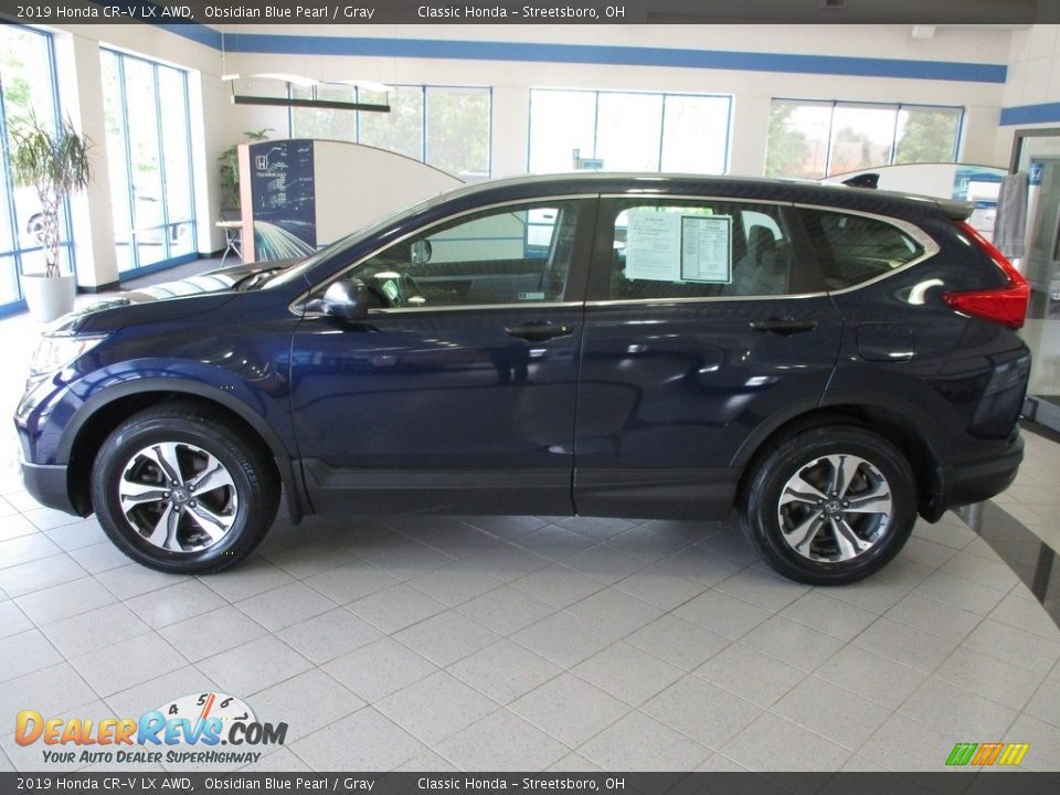 2019 Honda CR-V LX AWD Obsidian Blue Pearl / Gray Photo #10