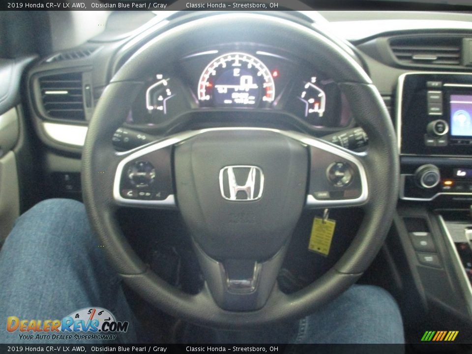 2019 Honda CR-V LX AWD Obsidian Blue Pearl / Gray Photo #29