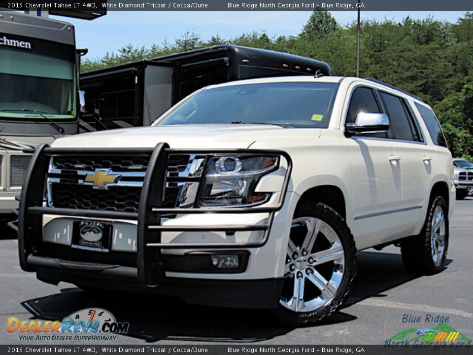 2015 Chevrolet Tahoe LT 4WD White Diamond Tricoat / Cocoa/Dune Photo #1