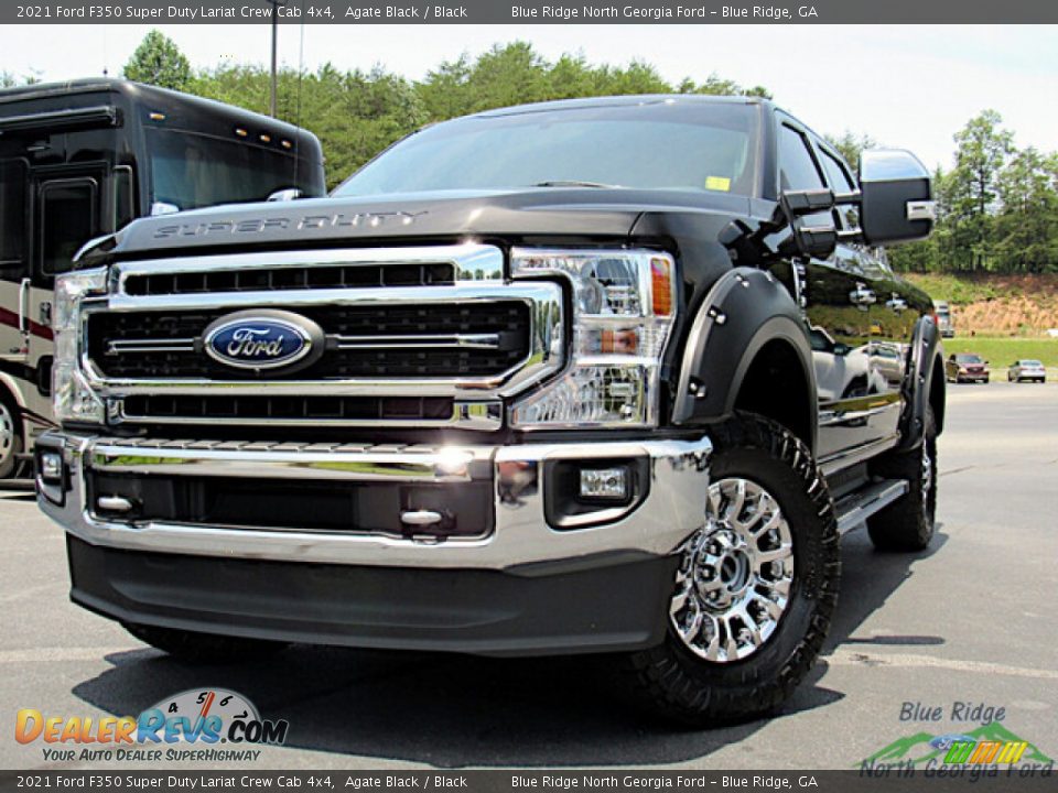 2021 Ford F350 Super Duty Lariat Crew Cab 4x4 Agate Black / Black Photo #1