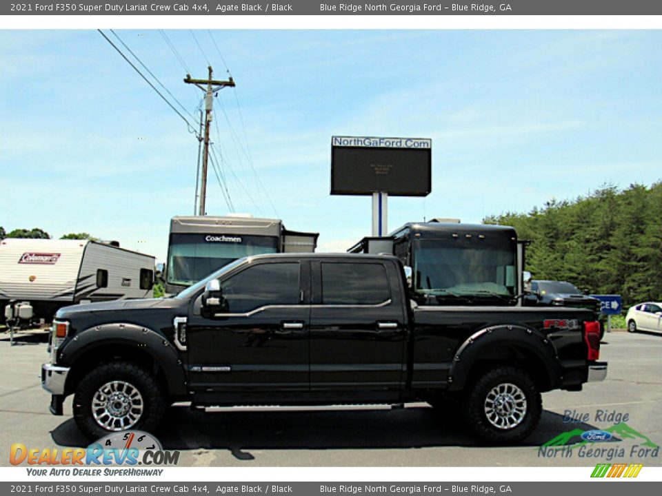 Agate Black 2021 Ford F350 Super Duty Lariat Crew Cab 4x4 Photo #2