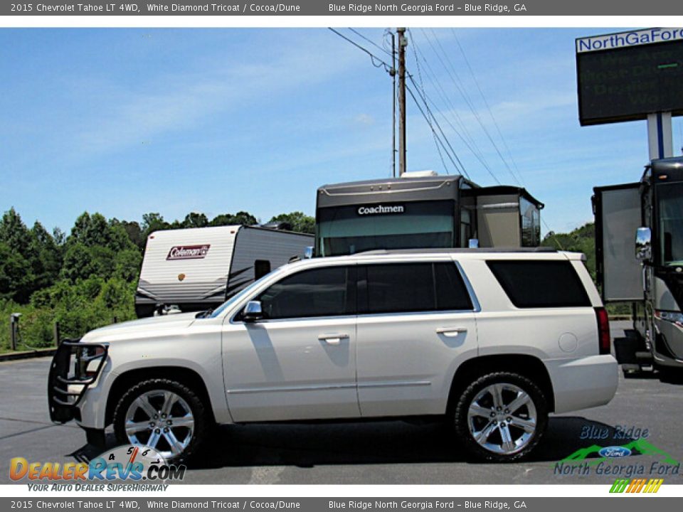 2015 Chevrolet Tahoe LT 4WD White Diamond Tricoat / Cocoa/Dune Photo #2