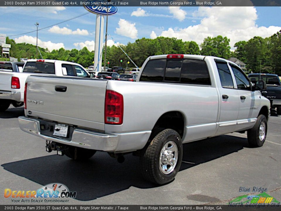 Bright Silver Metallic 2003 Dodge Ram 3500 ST Quad Cab 4x4 Photo #5