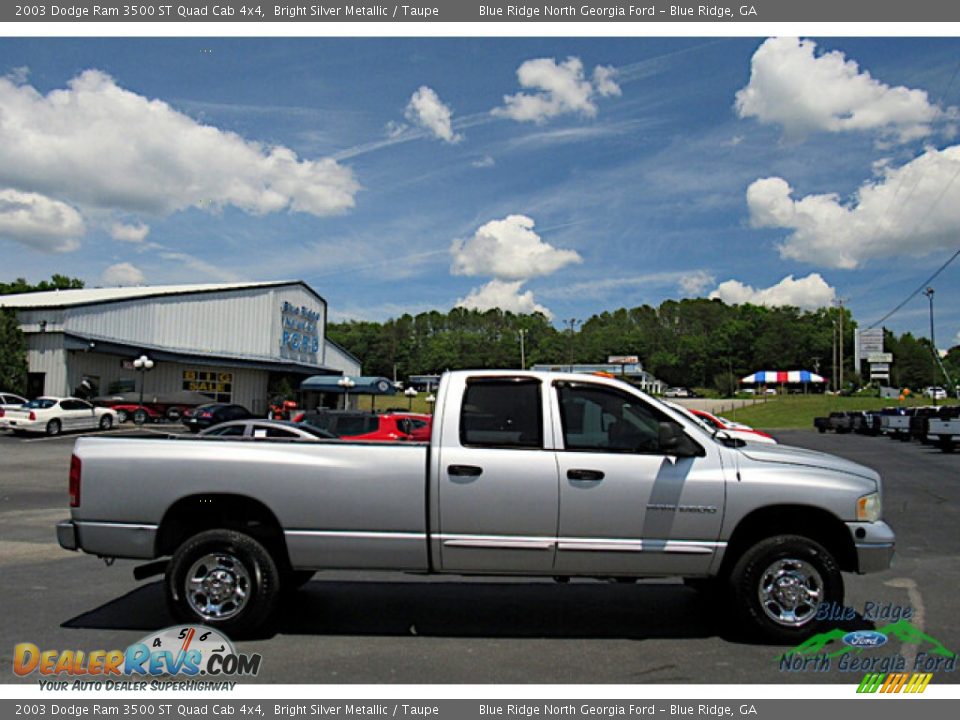 Bright Silver Metallic 2003 Dodge Ram 3500 ST Quad Cab 4x4 Photo #6