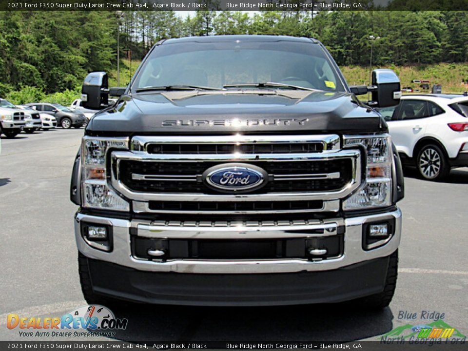 2021 Ford F350 Super Duty Lariat Crew Cab 4x4 Agate Black / Black Photo #8