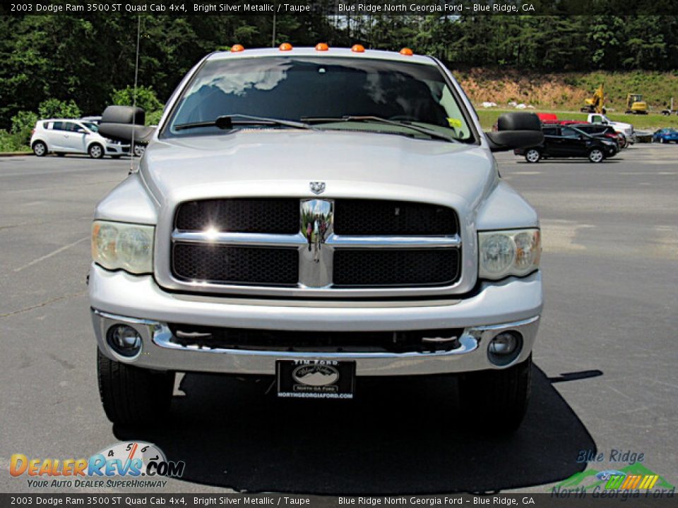 2003 Dodge Ram 3500 ST Quad Cab 4x4 Bright Silver Metallic / Taupe Photo #8