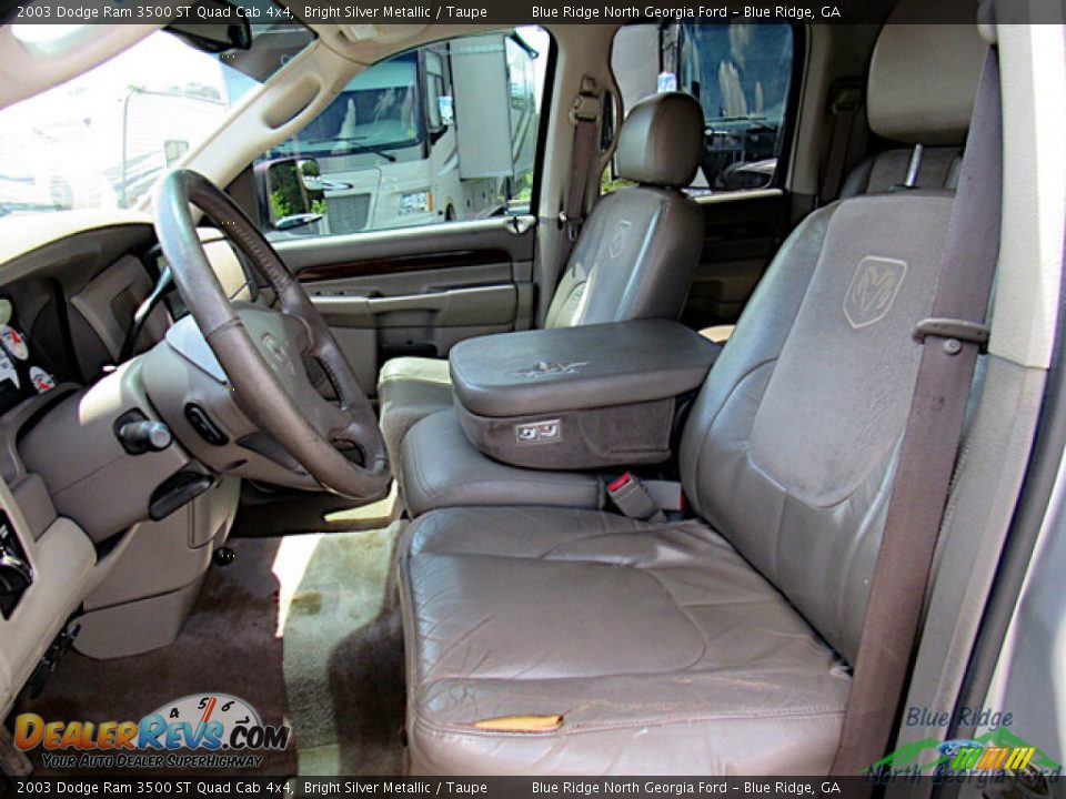 2003 Dodge Ram 3500 ST Quad Cab 4x4 Bright Silver Metallic / Taupe Photo #11