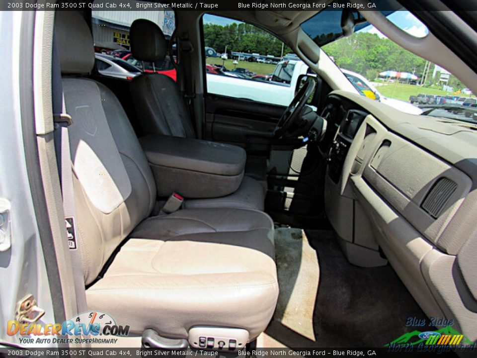 2003 Dodge Ram 3500 ST Quad Cab 4x4 Bright Silver Metallic / Taupe Photo #12