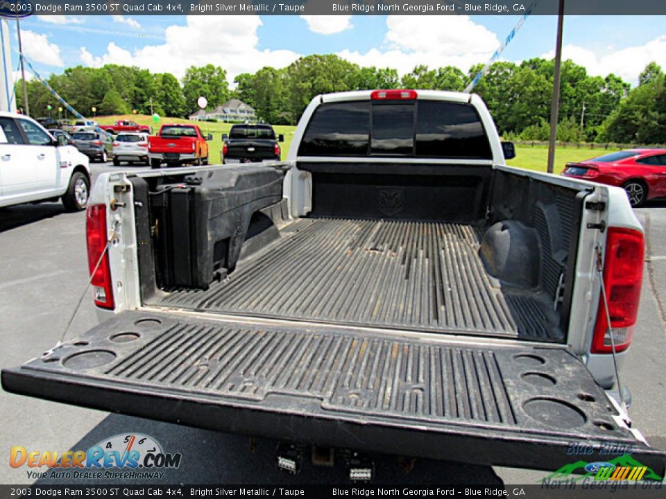 2003 Dodge Ram 3500 ST Quad Cab 4x4 Bright Silver Metallic / Taupe Photo #14