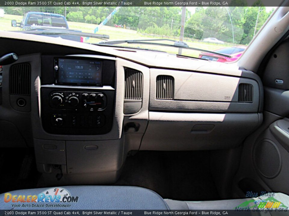 2003 Dodge Ram 3500 ST Quad Cab 4x4 Bright Silver Metallic / Taupe Photo #17