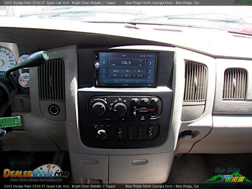 2003 Dodge Ram 3500 ST Quad Cab 4x4 Bright Silver Metallic / Taupe Photo #18