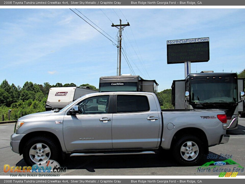 2008 Toyota Tundra Limited CrewMax 4x4 Silver Sky Metallic / Graphite Gray Photo #2